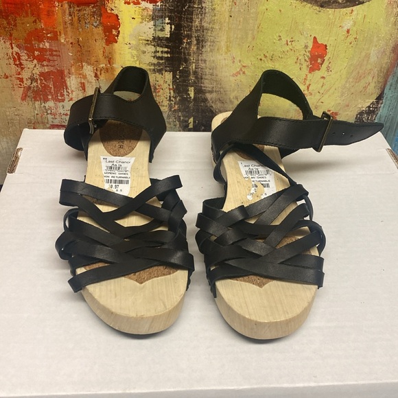 Kelsi Dagger Brooklyn Harling Clog Sandals Black Strappy - Picture 3 of 6